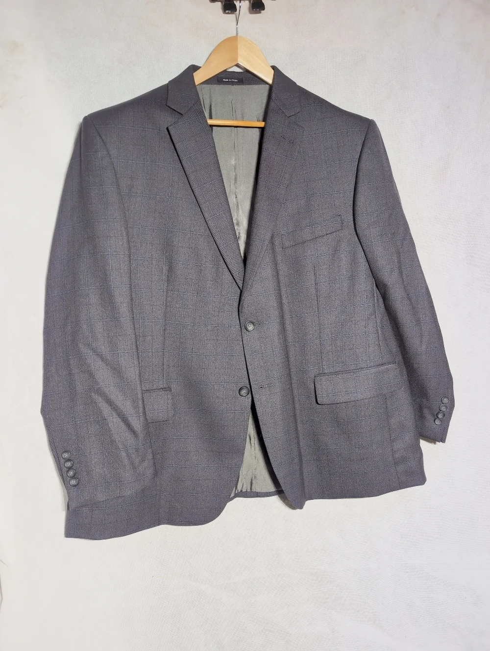 Pronto Uomo Platinum Sz 50R Gray Glen Plaid Sport Coat